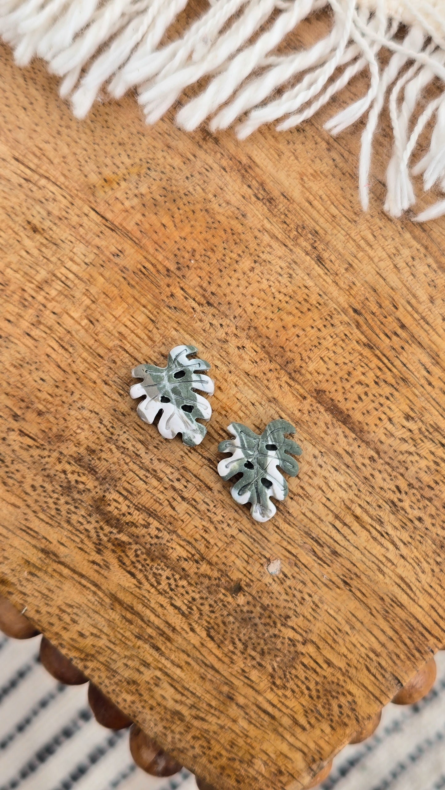 Thai Constellation Monstera Studs